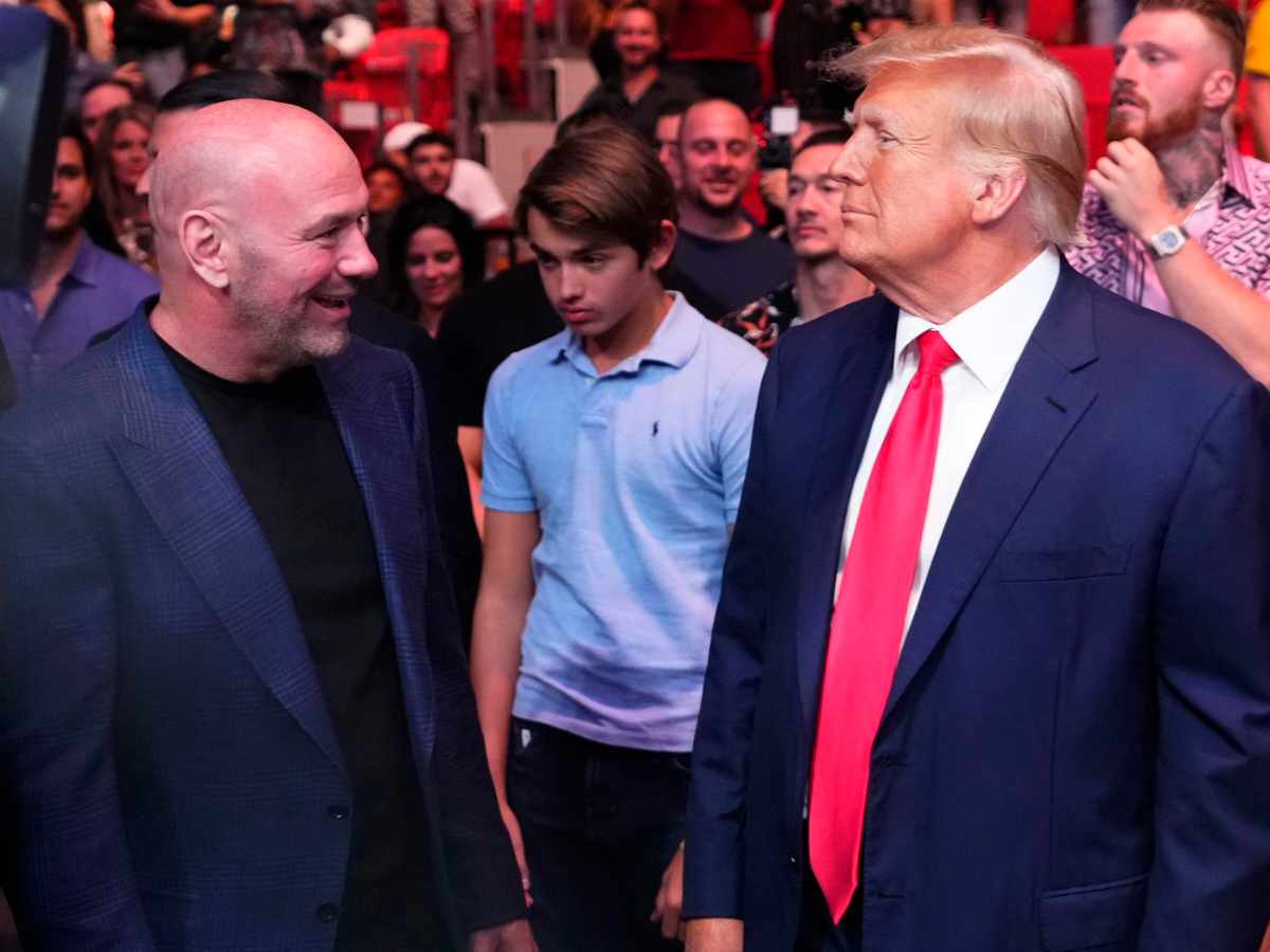 Dana white and Donald Trump attending an UFC event