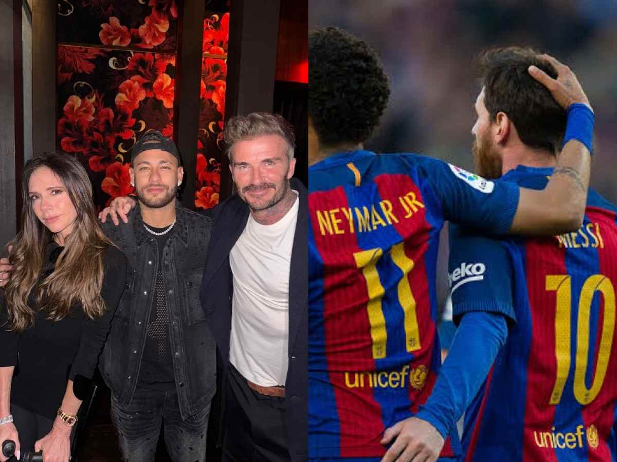 David Beckham, Victoria Beckham and Neymar Jr.