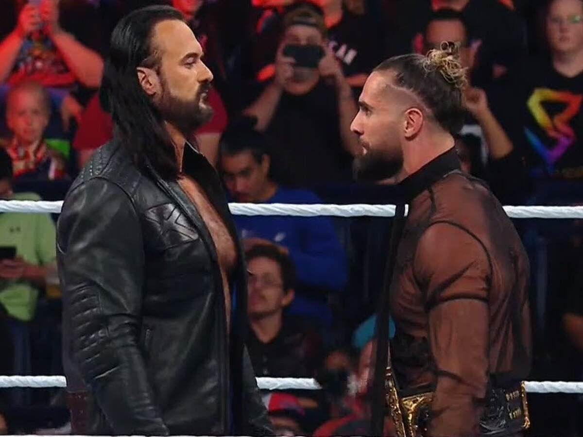 Drew McIntyre and Seth Rollins 