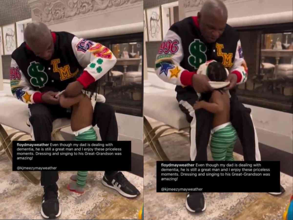 “Dealing with dementia…” Floyd Mayweather reveals SHOCKING news on father’s deteriorating health during heart warming moment with grandson