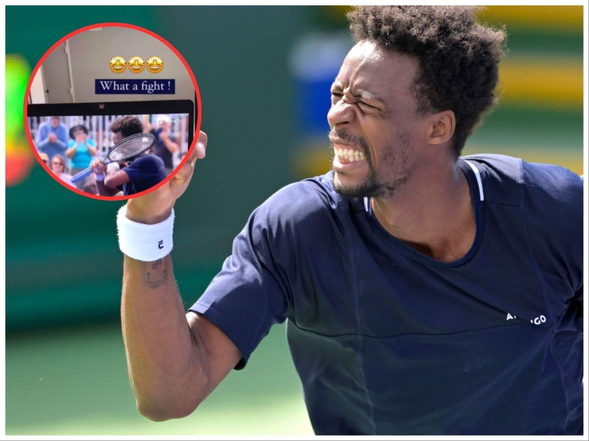 “What a fight” Elina Svitolina cheers husband Gael Monfils as he wins a hard-fought encounter against Cam Norrie