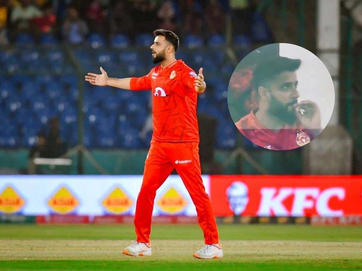 WATCH: “Boys after taking 5 wickets in the finals”- Fans react as Pakistani cricketer Imad Wasim spotted SMOKING in dressing room during PSL final