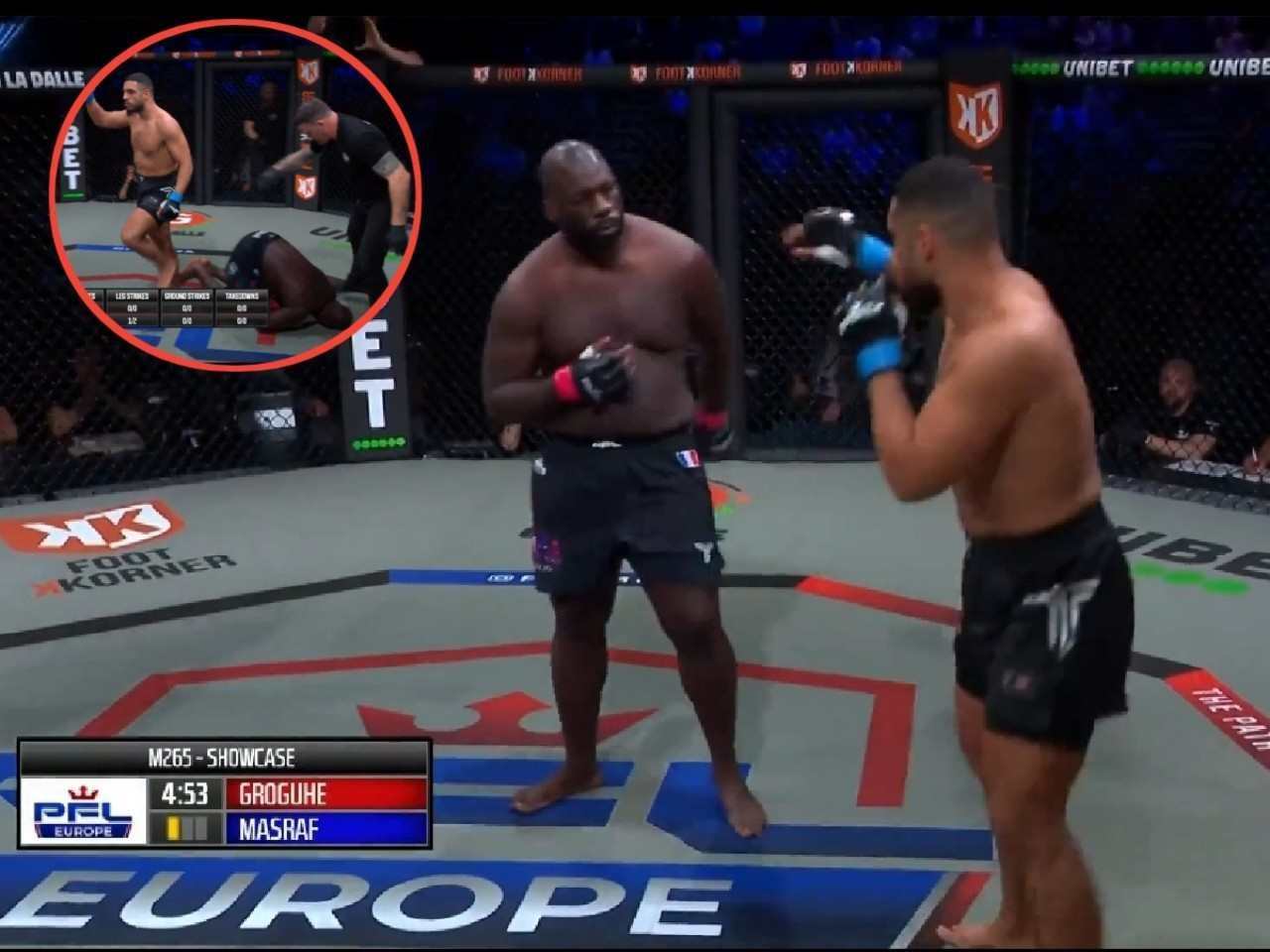 WATCH: MMA fighter casually strolling in octagon gets head kick KO’d in devastating fashion at PFL Paris