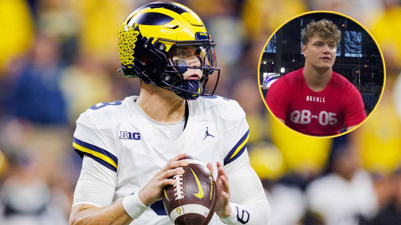 WATCH: “He’s terrible” – CFP National Champion JJ McCarthy struggling with passing drills at the NFL Combine enrages fans on social media