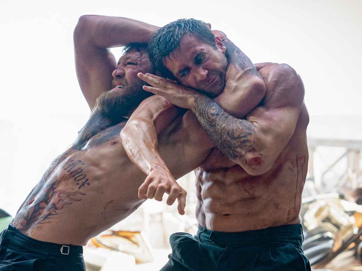 A snippet from Road House featuring Conor McGregor and Jake Gyllenhaal