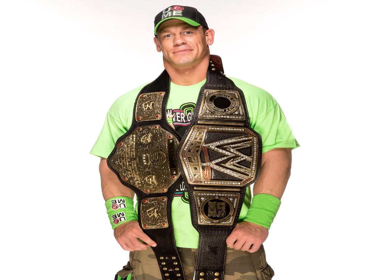 John Cena won 16 world titles