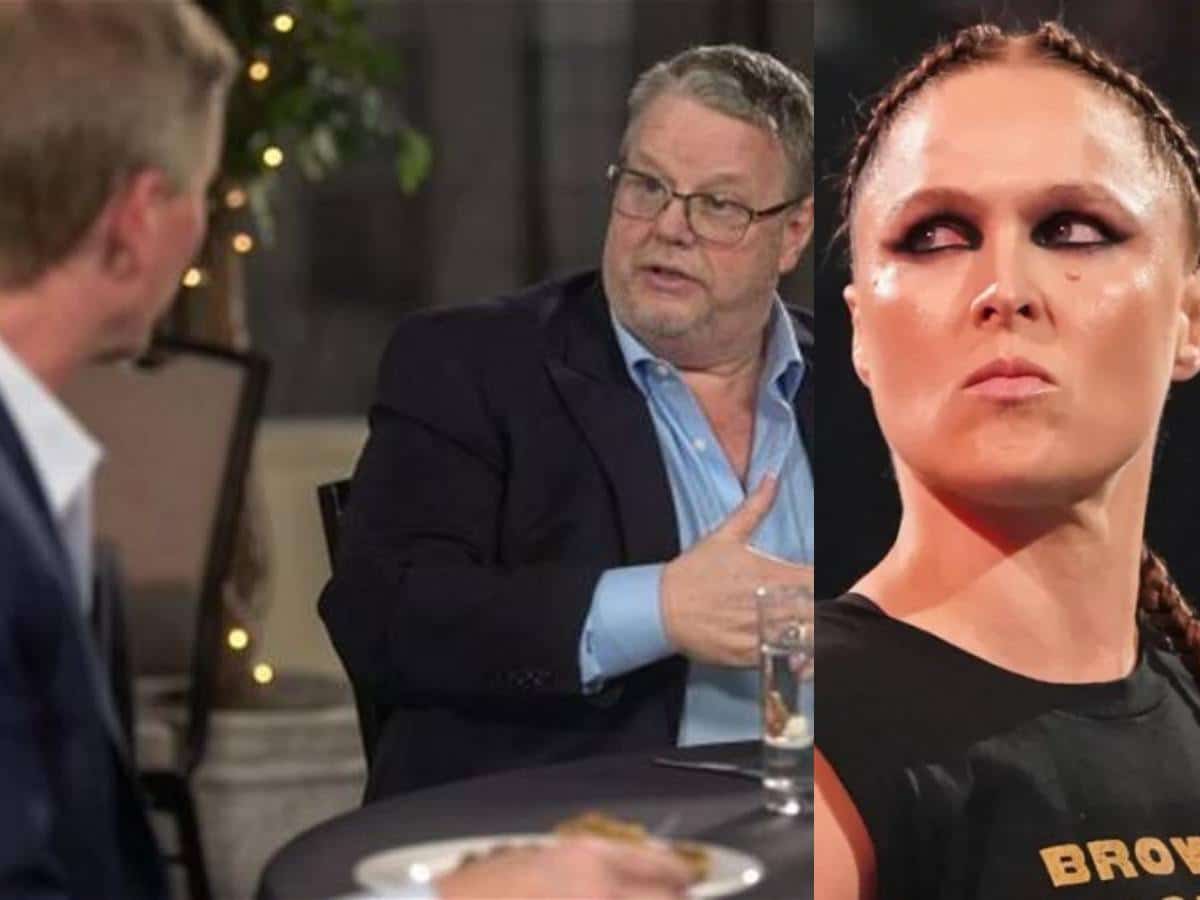 John Laurinities, Bruce Prichard, and Ronda Rousey 