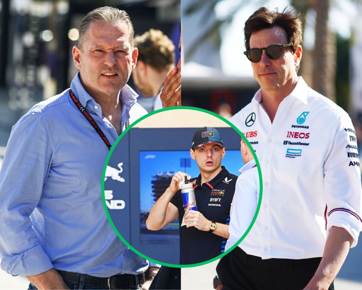 Jos Verstappen, Max Verstappen and Toto Wolff