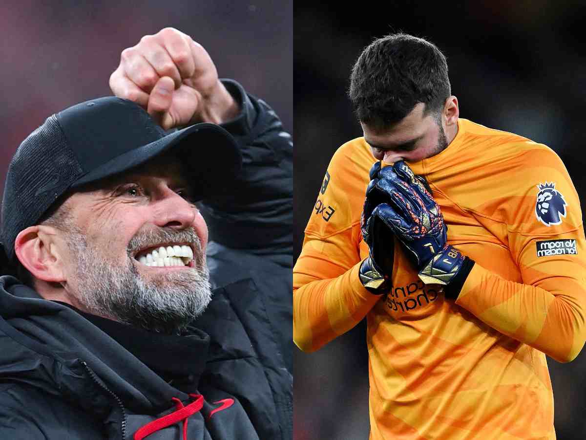 Jurgen Klopp and Alisson Becker