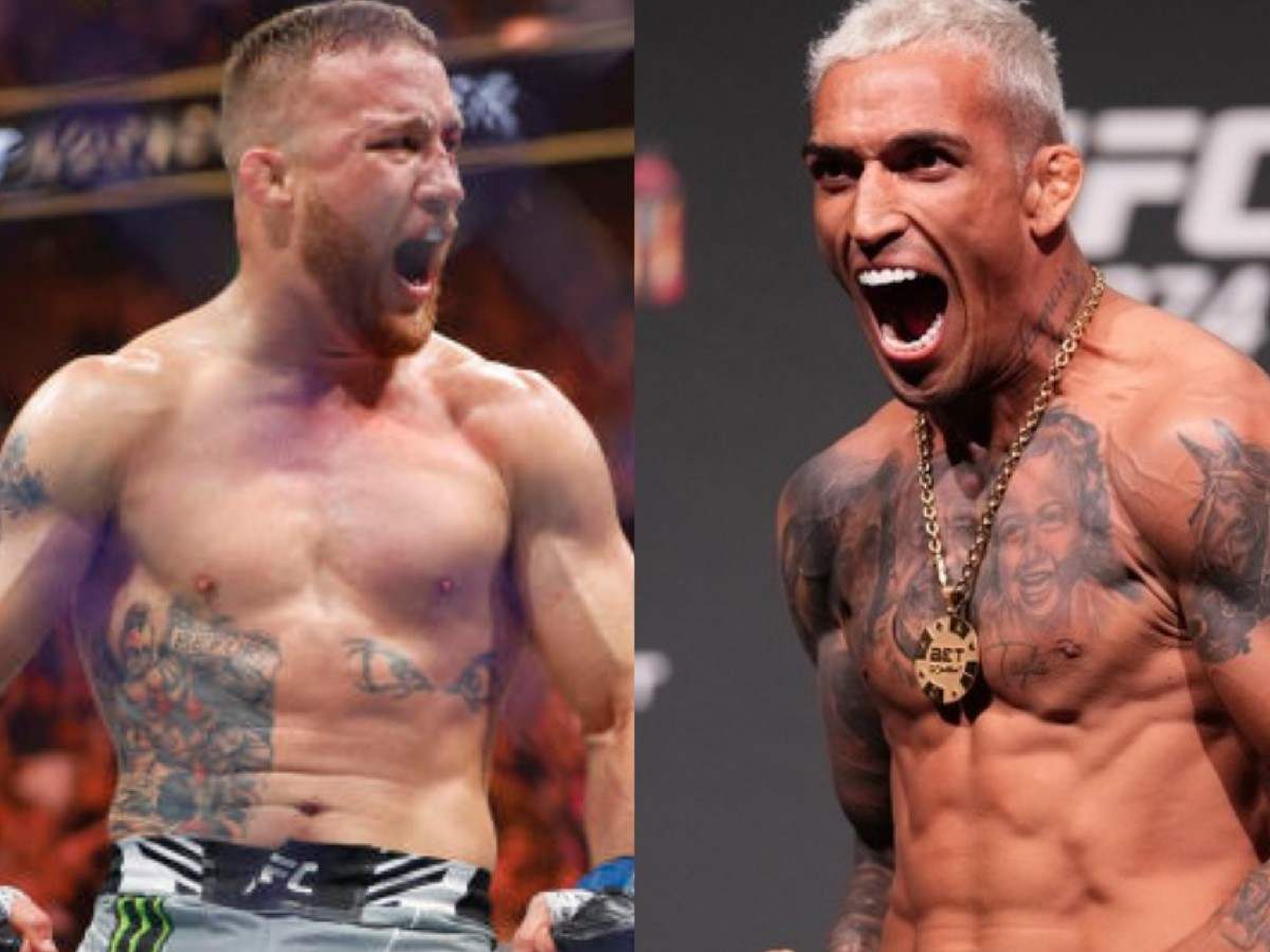 Who fights for the lightweight title with a win at UFC 300? Charles Oliveira or Justin Gaethje?