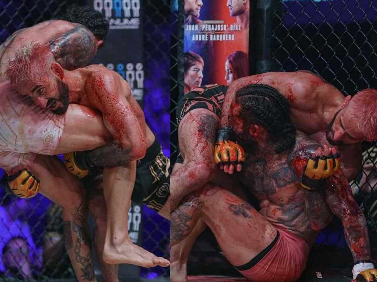 Graphic Warning! "The floor is painted red" - Absolute blood bath in MMA fight leaves fans questioning stoppage 1 Snippets from the main event of LFL 41