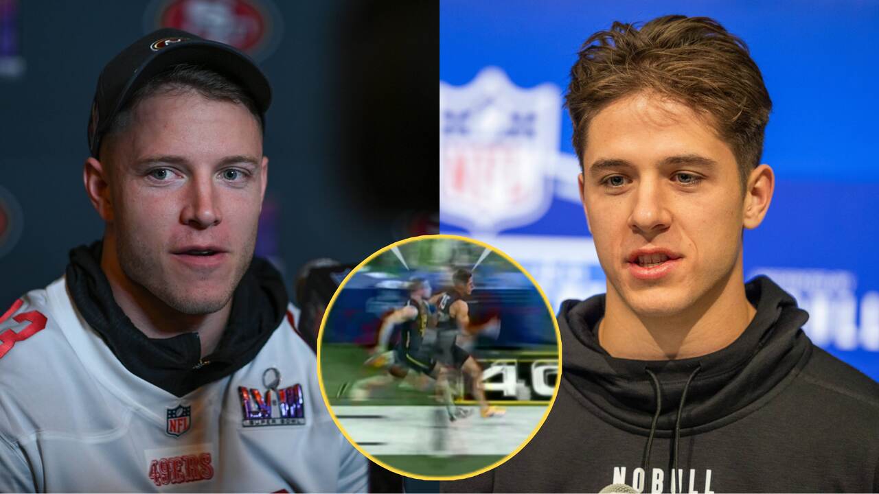 WATCH: “Speed is in their DNA” – Luke McCaffrey marginally beats brother Christian McCaffrey in the 40-yard dash as he makes his case for the 49ers