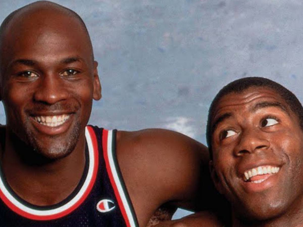 Magic Johnson and Michael Jordan