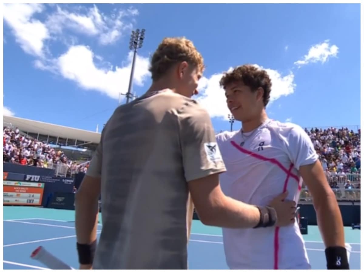 “I think you will be…,” Ben Shelton triumphs into R3 at Miami with a special message to his R2 opponent Martin Landaluce at the net