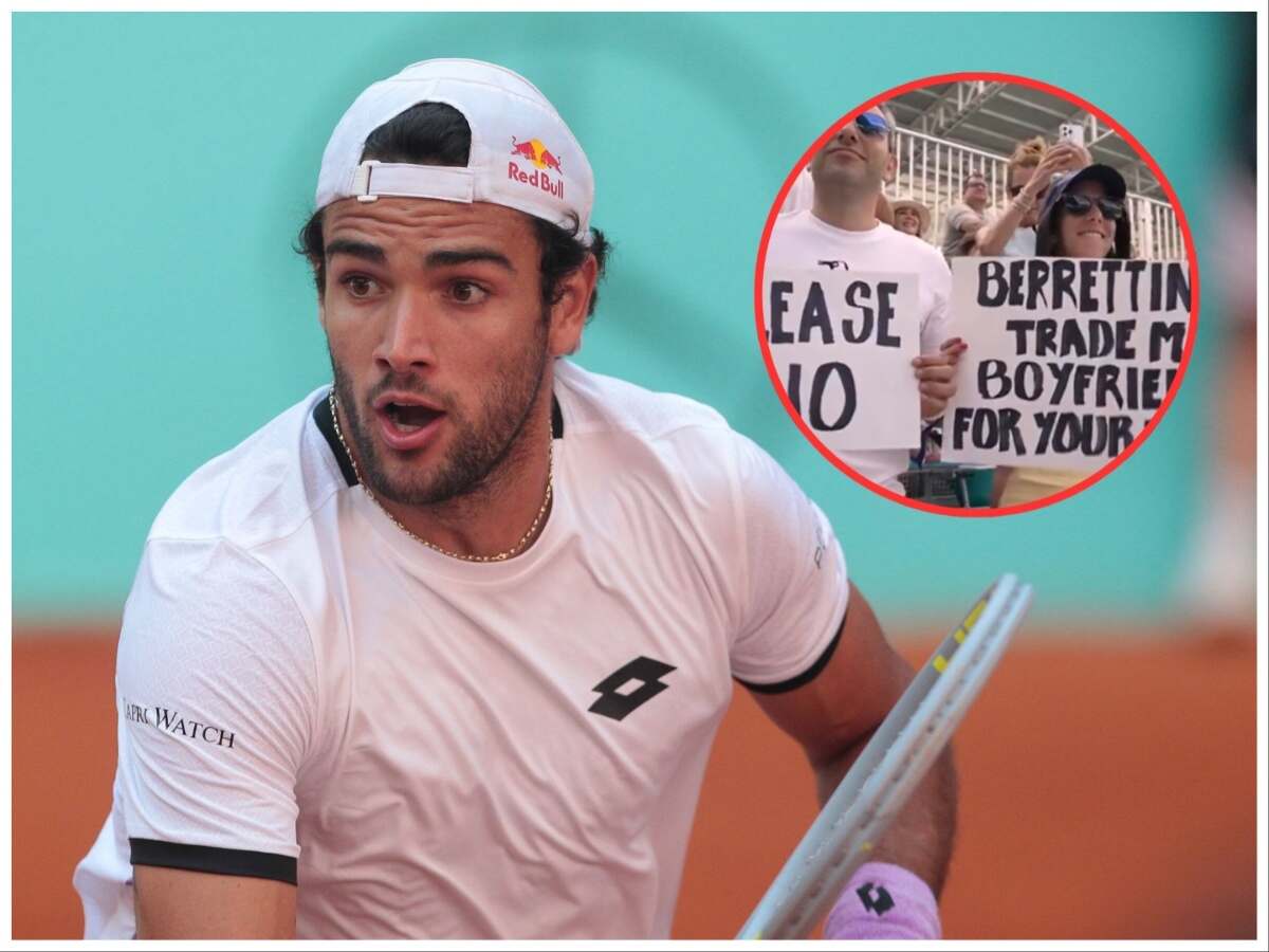 WATCH: “Trade my boyfriend for your…” Matteo Berrettini got ‘quite an offer’ from a couple during his clash against Andy Murray at Miami Open