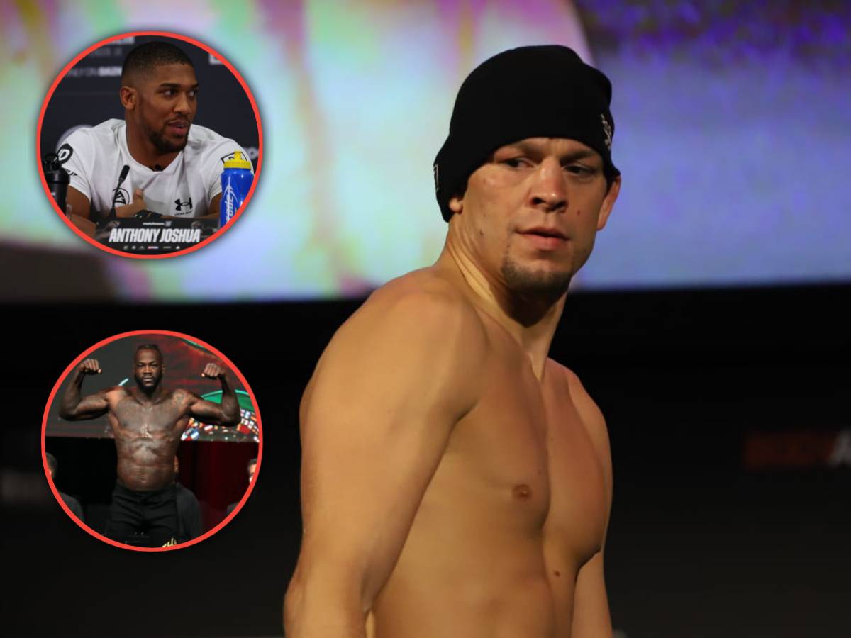 “I’ll whoop all your a**es” – Nate Diaz sends shots to boxing giants Anthony Joshua, Tyson Fury, and Deontay Wilder