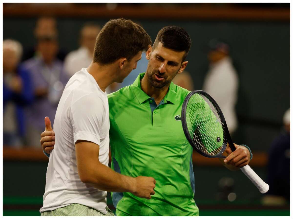 Novak Djokovic and Luca Nardi