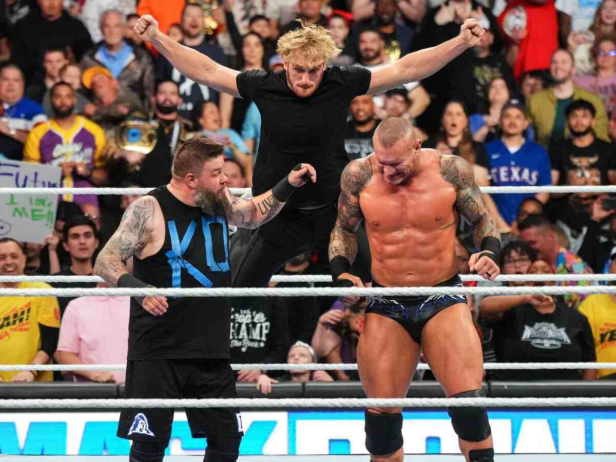 Logan Paul, Randy Orton and Kevin Owens