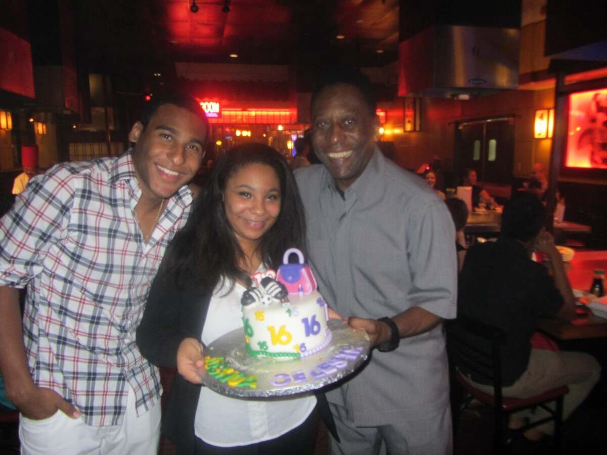 Pele with Joshua and Celeste Arantes do Nascimento