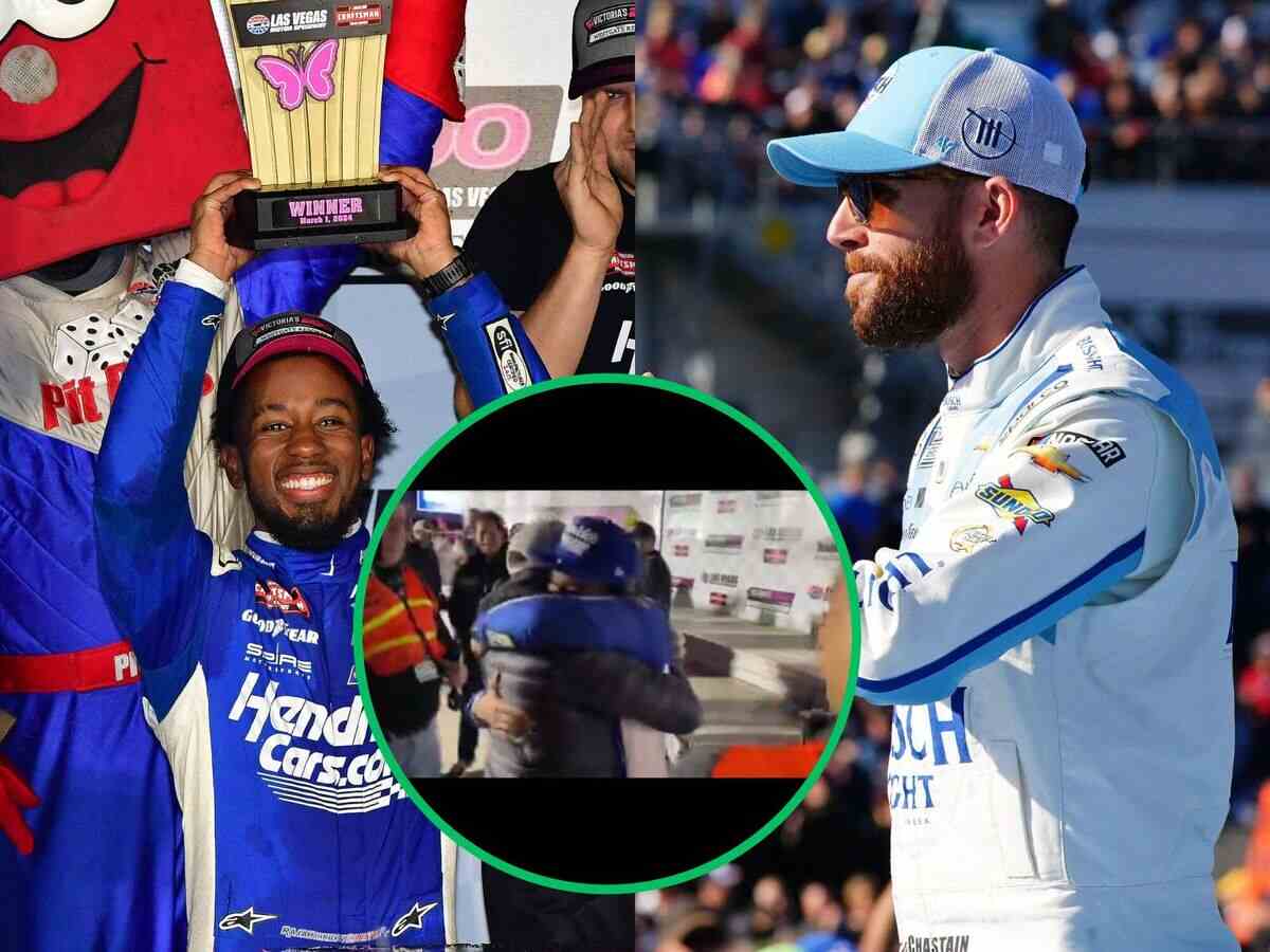 WATCH: “Even Ross likes Rajah and Ross doesn’t like anybody”- Ross Chastain celebrates Rajah Caruth’s Vegas Truck Race win in the victory lane, fans react 