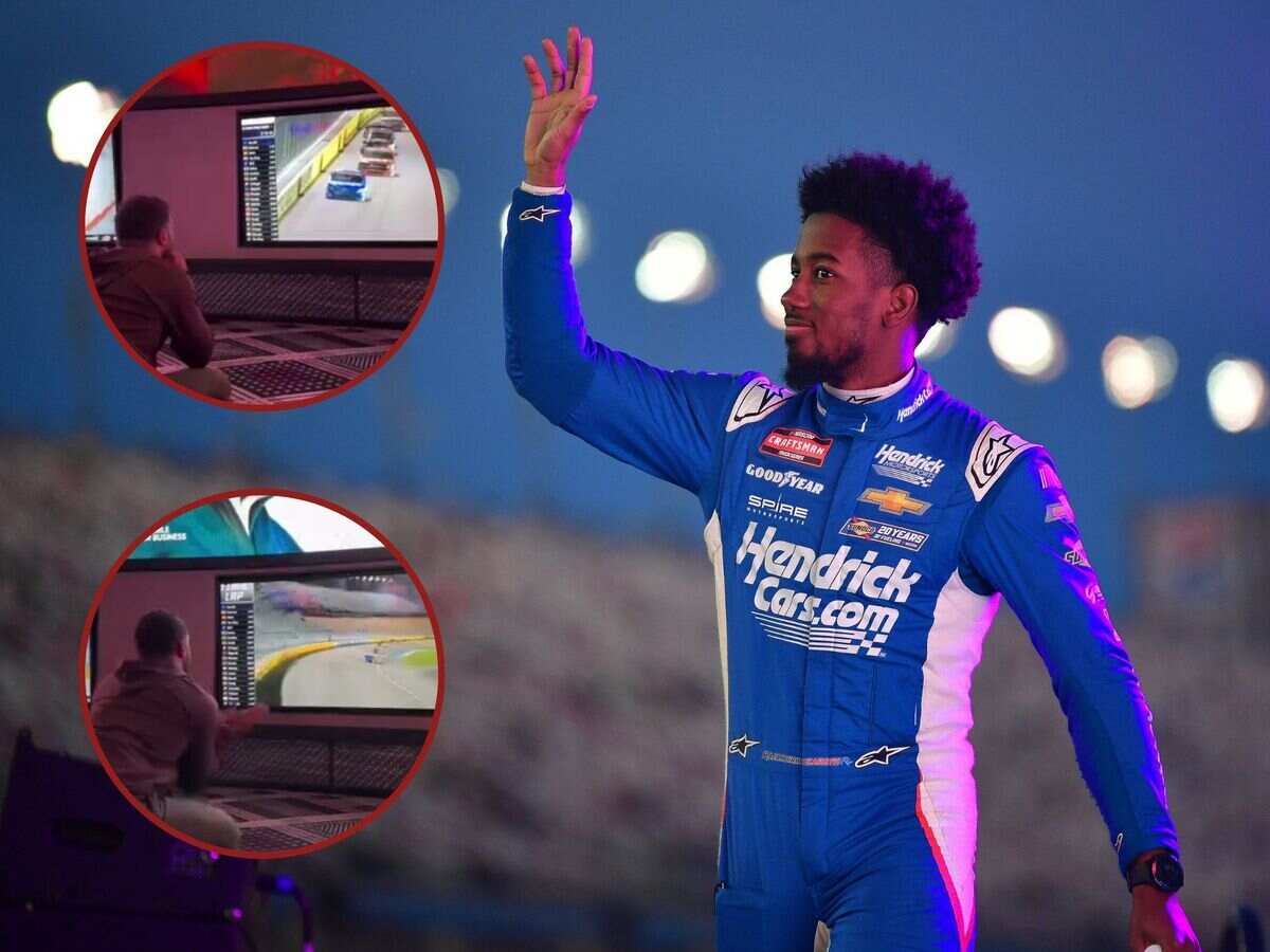 WATCH: “Bubba a proud mentor”- Bubba Wallace nervously watches Rajah Caruth’s Las Vegas Truck Race win in a casino, fans react