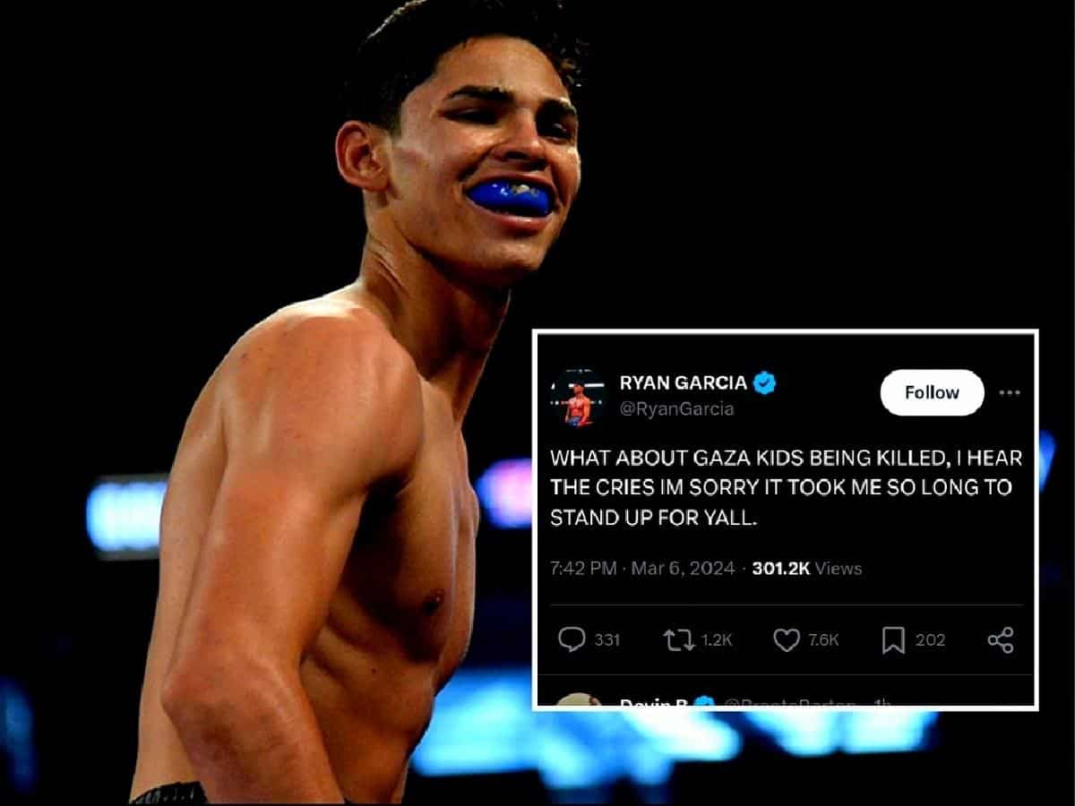 Fans react to Ryan Garcia's renewed interest in the Israel-Palestinian crisis 