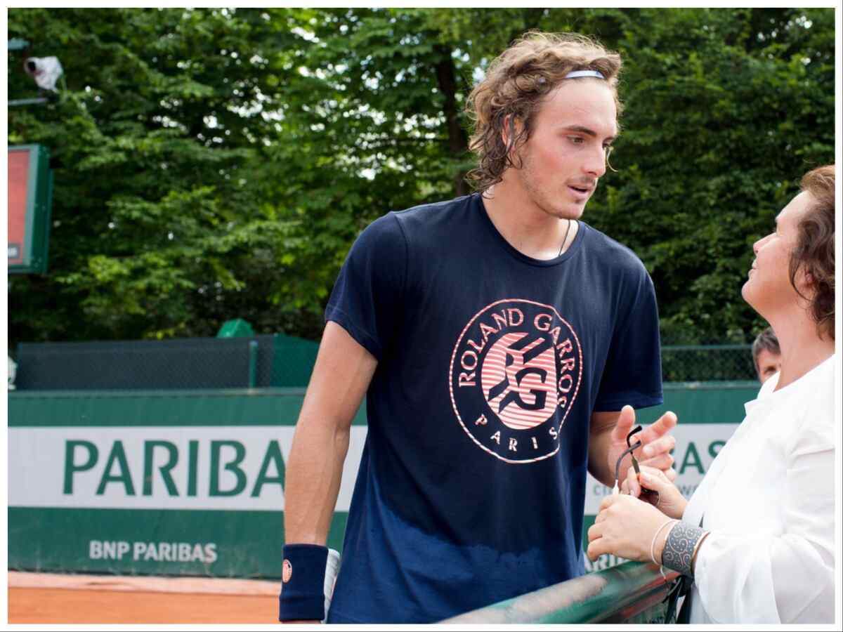 Stefanos Tsitsipas and his mother