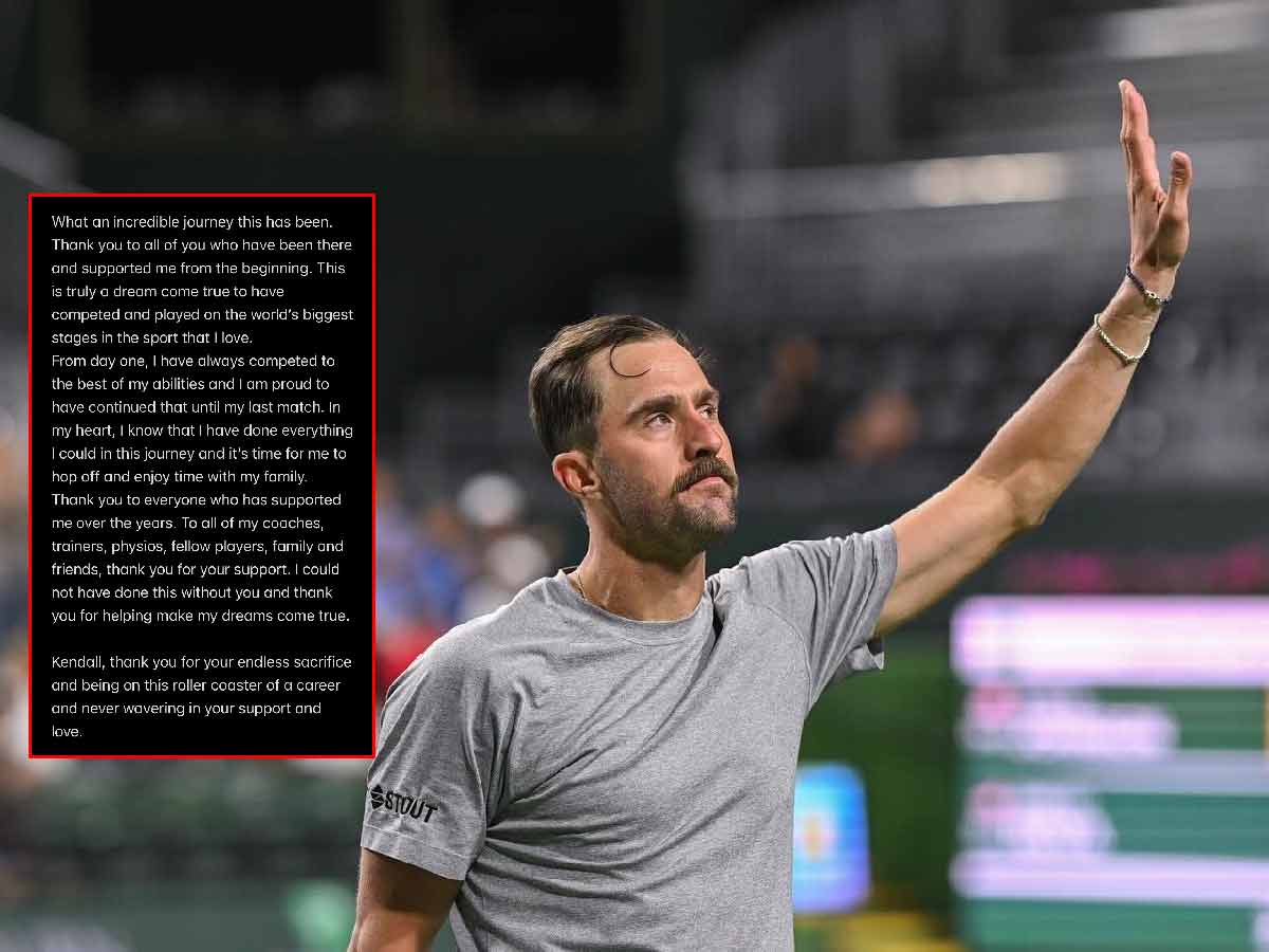 Proud American ATP stalwart Steve Johnson hangs his racket with a heartfelt note after early exit at the Indian Wells Masters