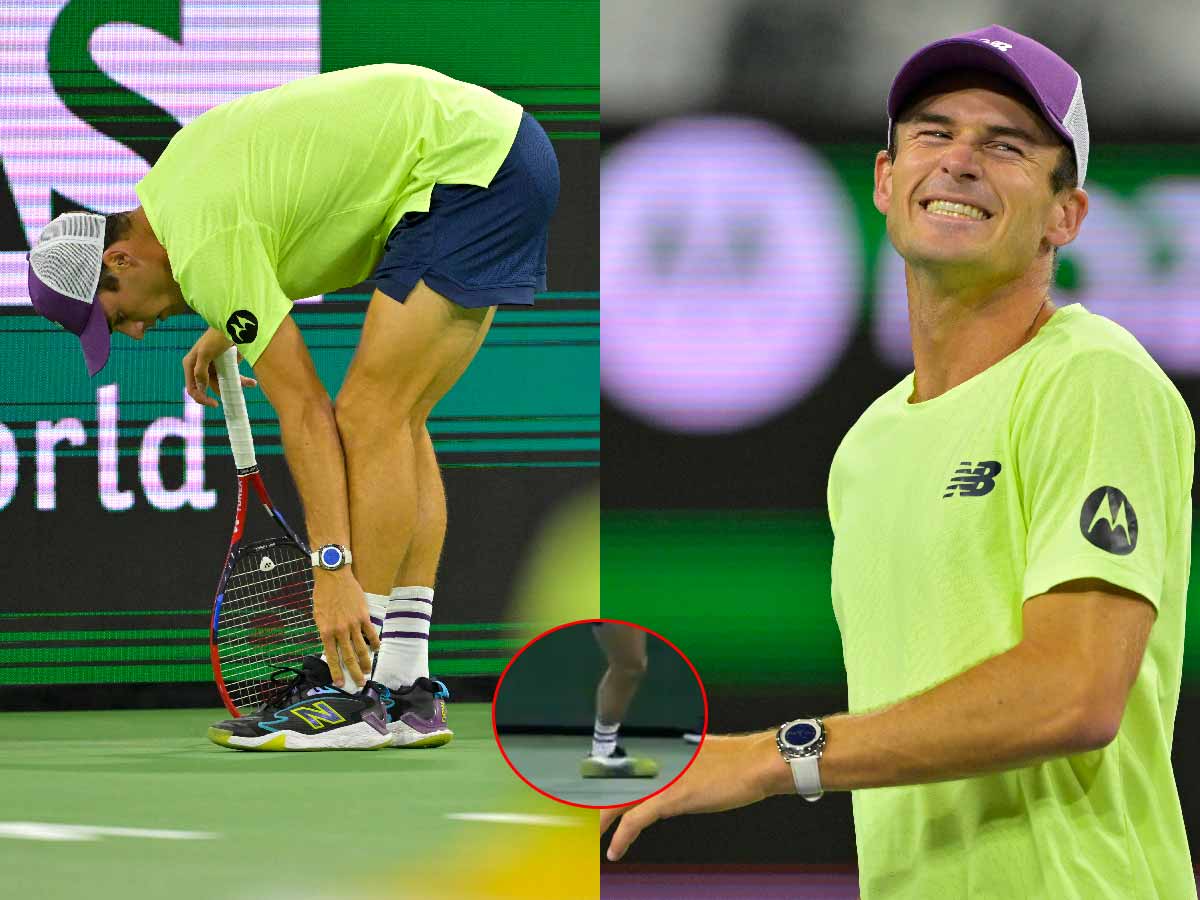 WATCH: Tommy Paul suffers a nasty ankle roll as he continues to fight Daniil Medvedev at the Indian Wells