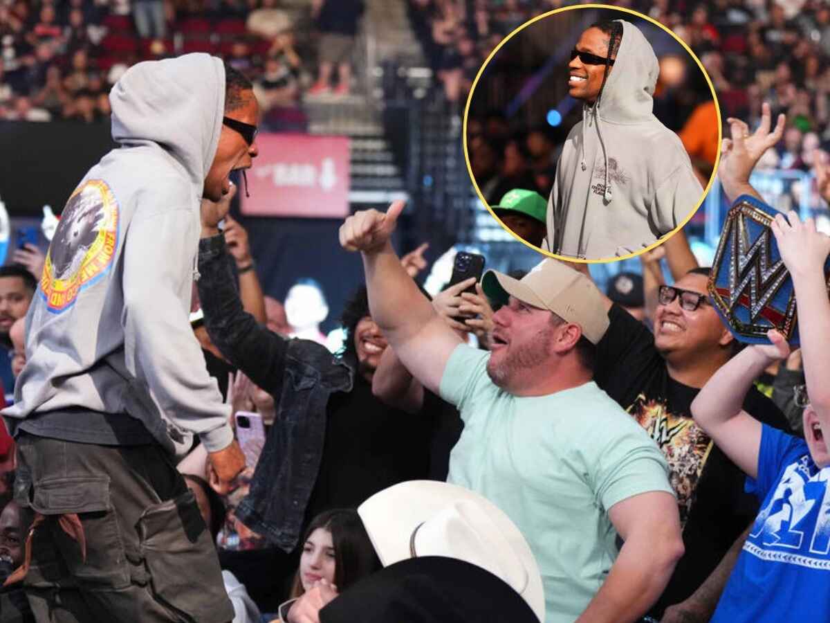 WATCH: Houston homeboy Travis Scott shows his excitement during a special appearance on Raw