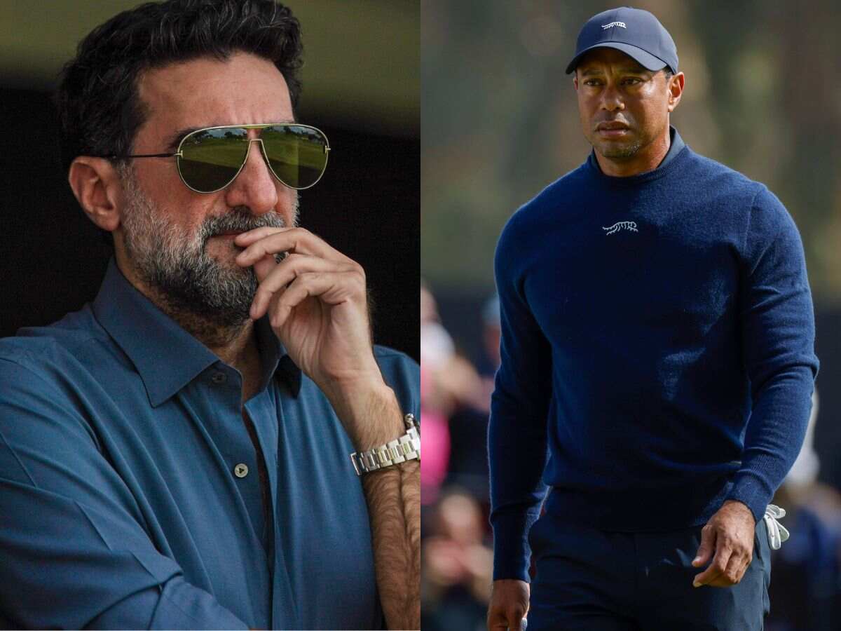 Yasir Al-Rumayyan and Tiger Woods