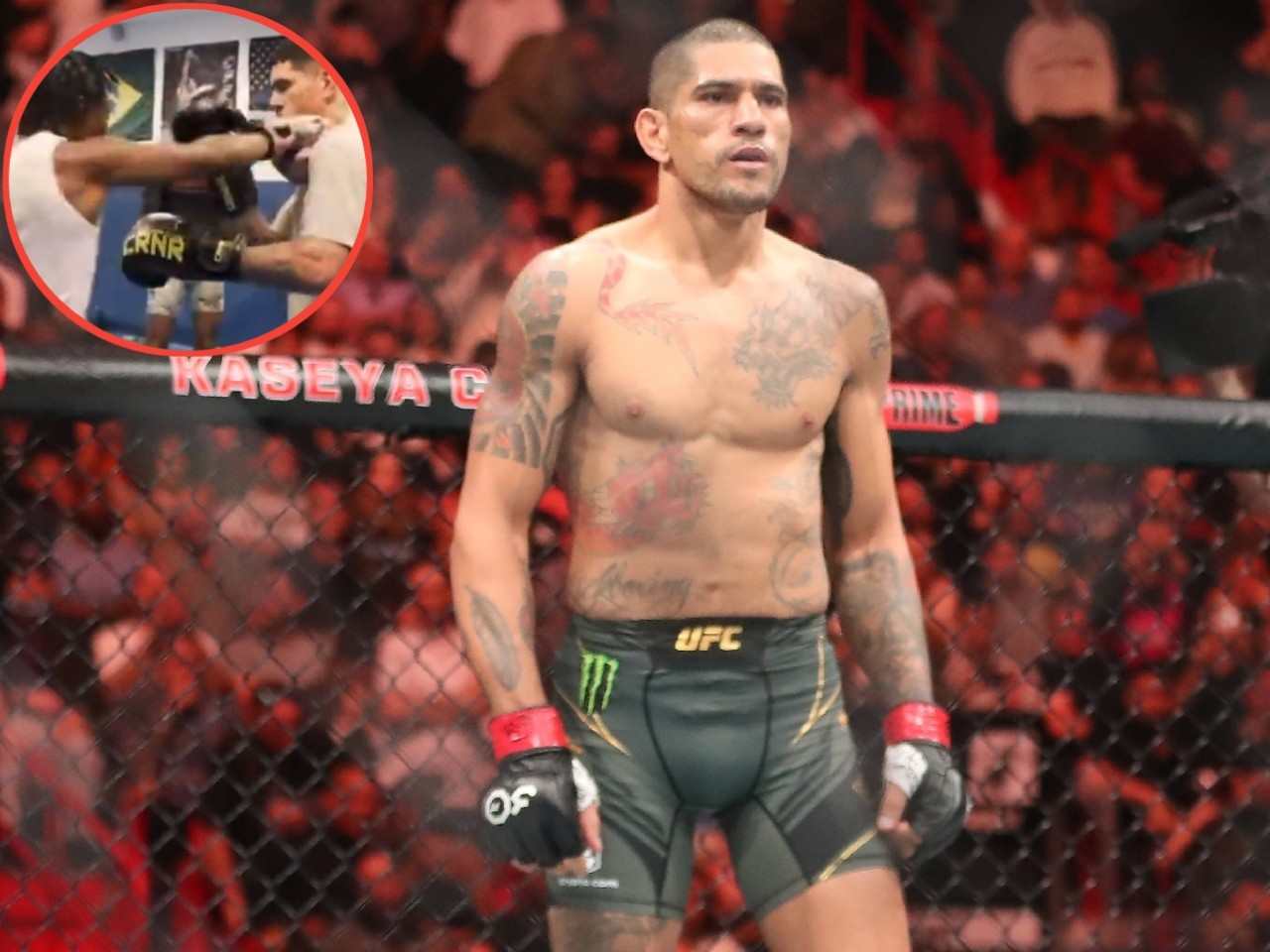 WATCH: “How’s that even possible?” – Alex Pereira gets ‘knocked down’ by rapper Lil Tjay shocking fans ahead of UFC 300