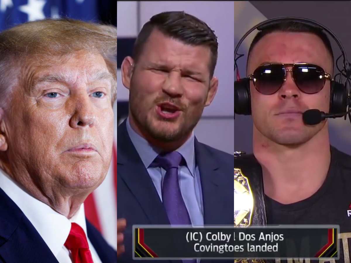 Colby Covington gets into a heated argument with Michael Bisping