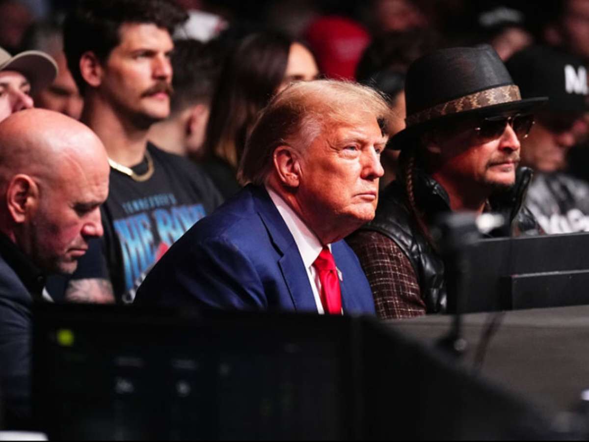 Donald Trump attends UFC 299 with family