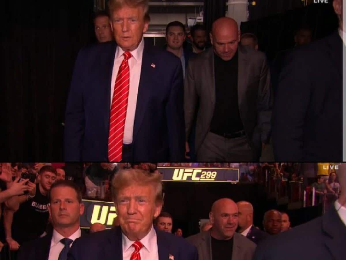 WATCH: “Aura is unmatched” – Donald Trump gets HUGE roar from Miami card after walking out with Dana White at UFC 299; fans react