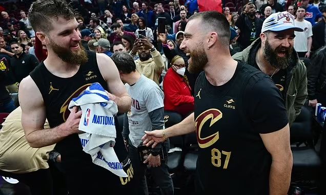 WATCH: ‘Pumped up’ Travis Kelce dances with Dean Wade following his stellar 20 point-fourth quarter performance against the Celtics