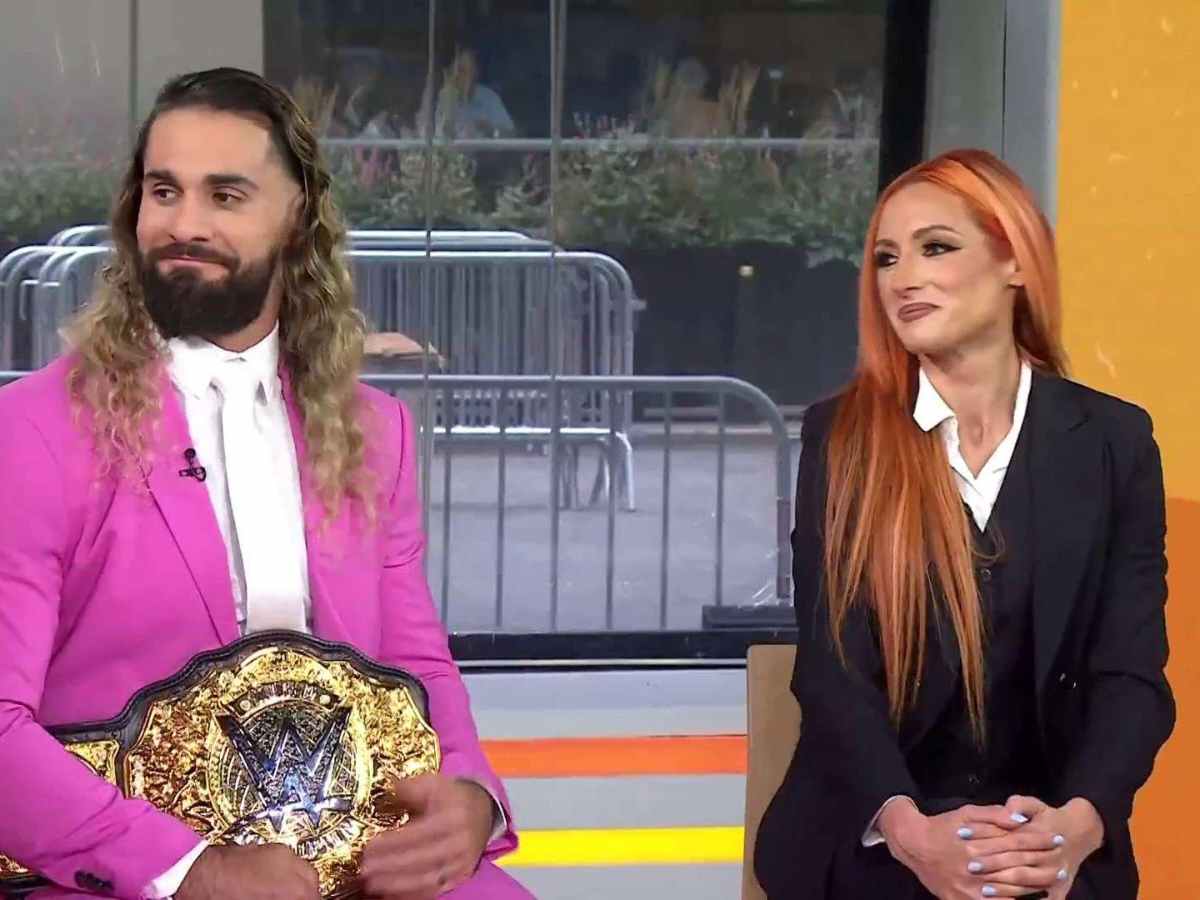 Becky Lynch and Seth Rollins