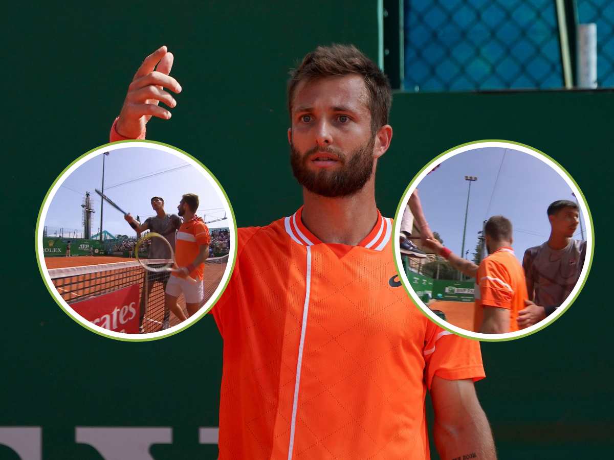 WATCH: Trouble spotted in Monte Carlo as Corentin Moutet denies shaking hands with umpire after a brutal loss against Alexei Popyrin