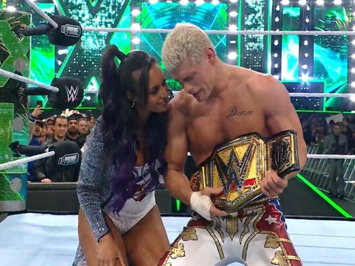 Brandi and Cody Rhodes at WrestleMania 40