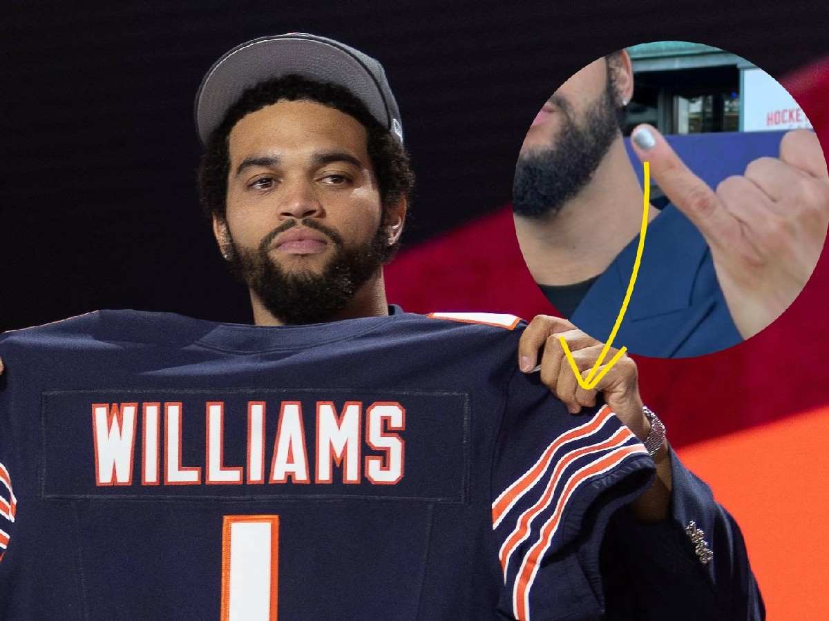 ‘Savage’ Caleb Williams trolls his critics by showing up at the NFL Draft wearing ‘silver’ nail-polish