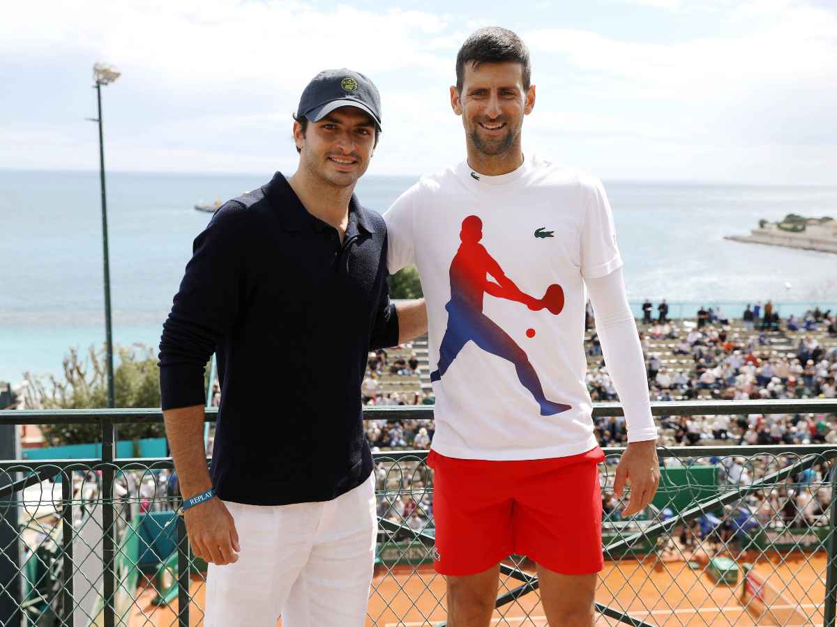 Carlos Sainz and Novak Djokovic