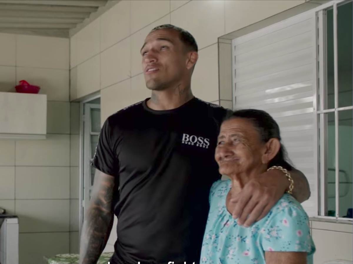 Charles 'Do Bronx' Oliveira with his grandmother