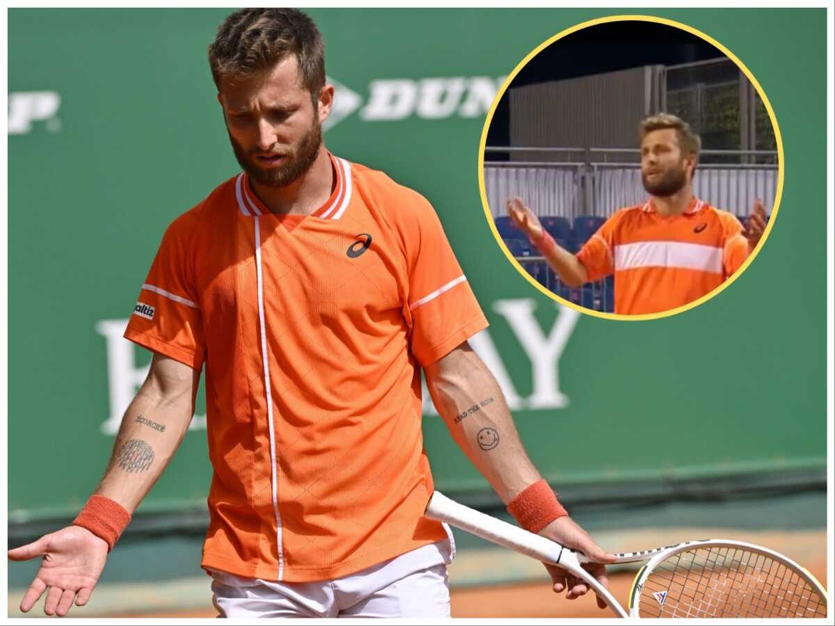 Watch: “Never seen a bigger clown” Fans slam Corentin Moutet for smashing his racquet to ‘intimidate’ opponent Shang Juncheng