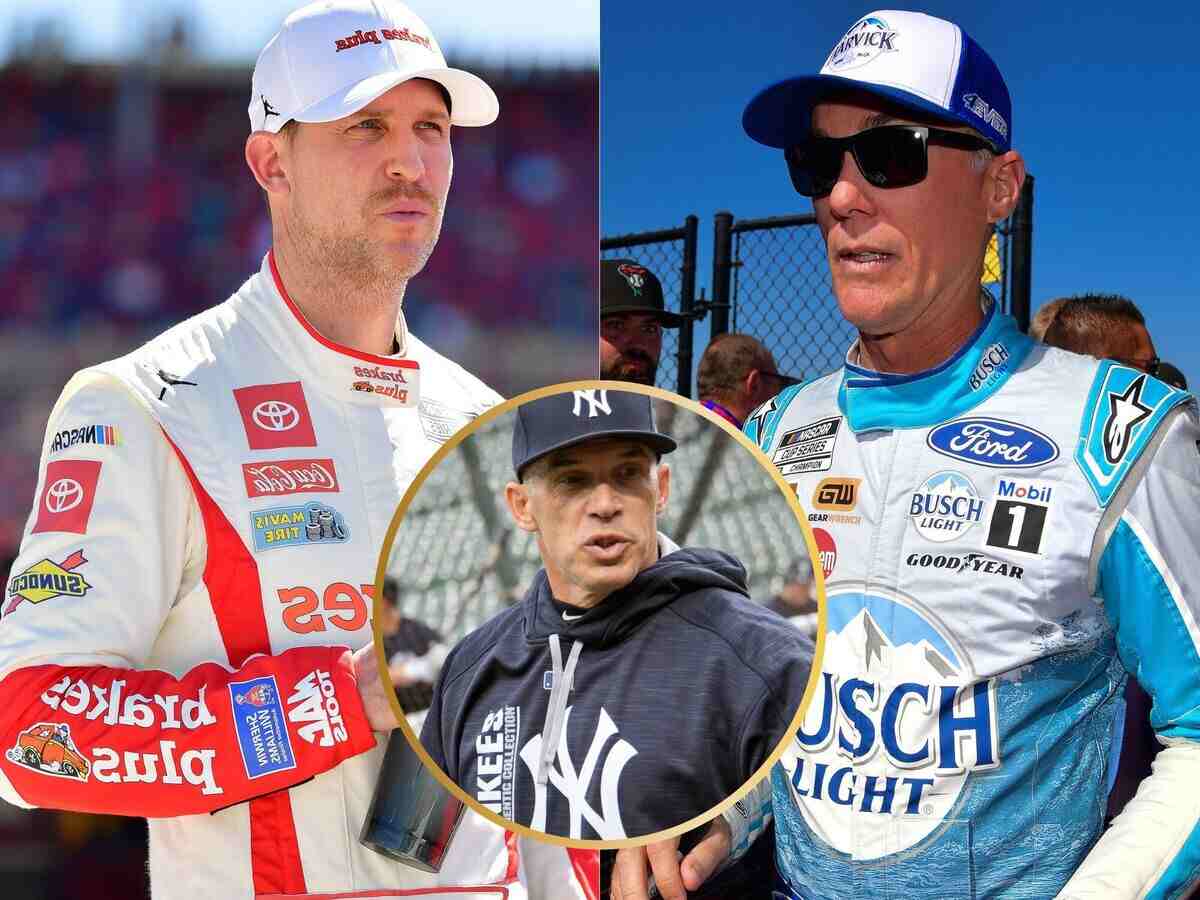 Ex-Yankees boss Joe Girardi admits to Kevin Harvick he is a big fan of “champion” Denny Hamlin