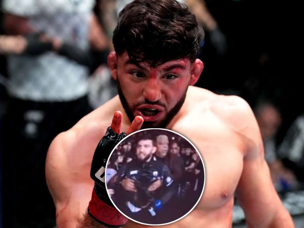 WATCH: Viral clip shows notorious UFC 300 fan getting punched by Arman Tsarukyan for taunting during walkout