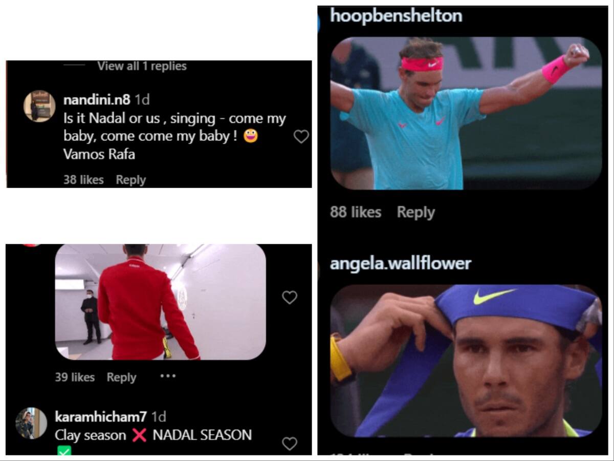 Instagram comments on Nadal