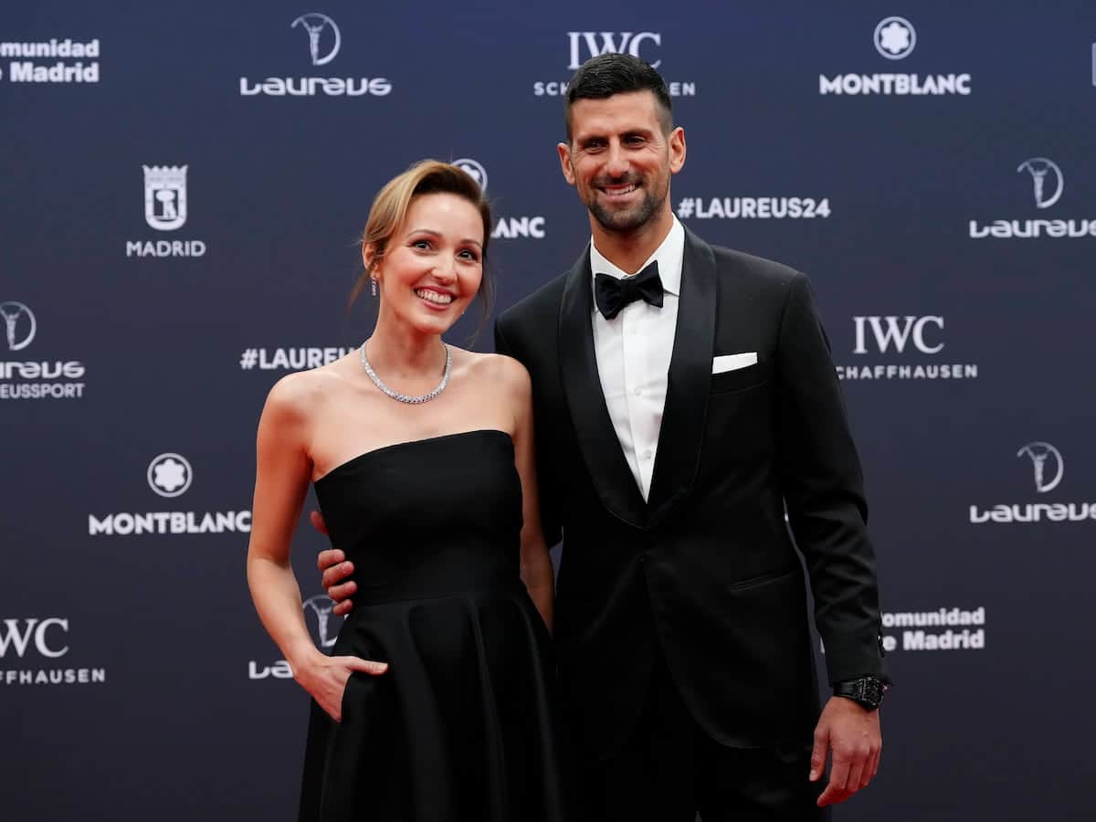 Watch: Novak Djokovic And Wife Jelena Djokovic Attend The Laureus 