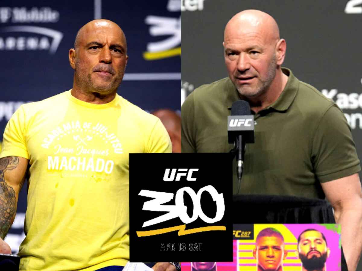 “I don’t like that kinda stress…” Joe Rogan reacts to ‘maniac’ Dana White trolling UFC 300 haters