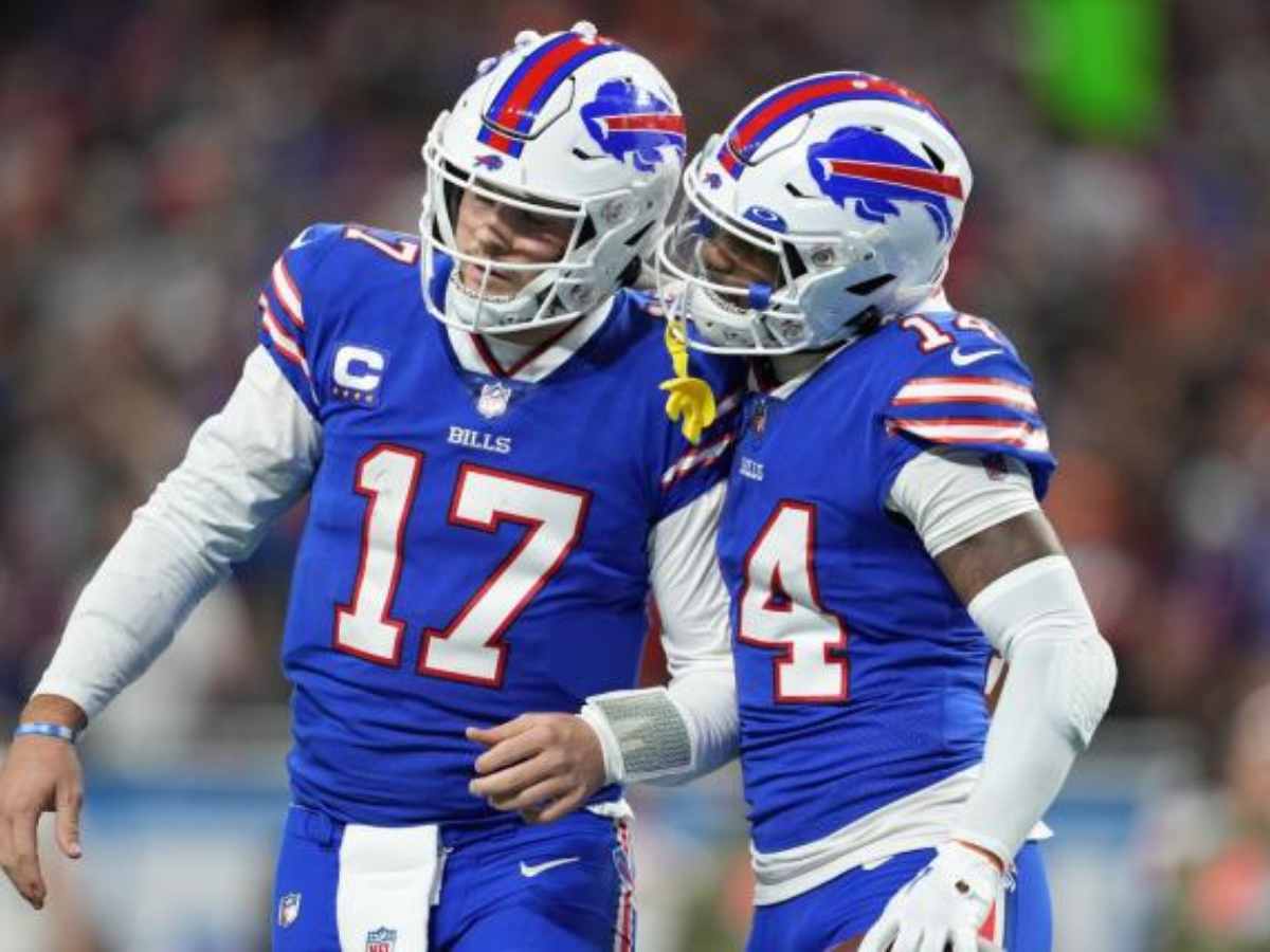 Josh Allen with Stefon Diggs