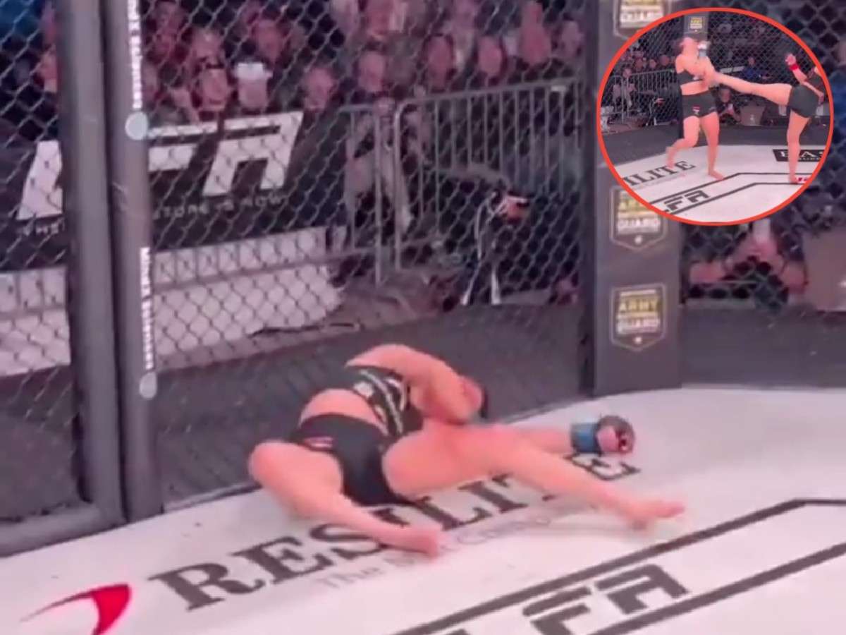 WATCH: “Got sent to 8th realm of hell” – NASTY head kick knockout sends female fighter flying in MMA fight